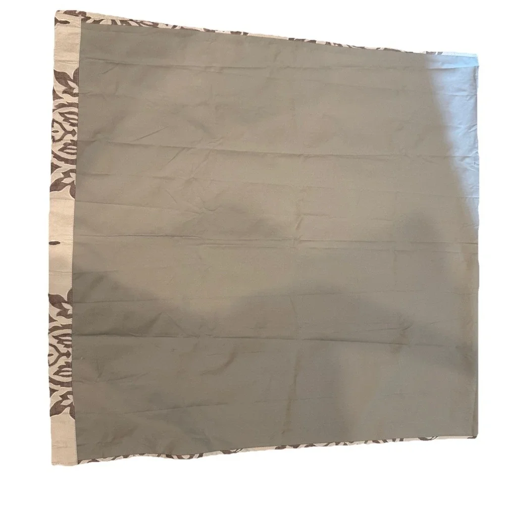 Sun Zero Blackout Curtains 84x80 Set of 2 Panels Taupe Brown Damask Thermal